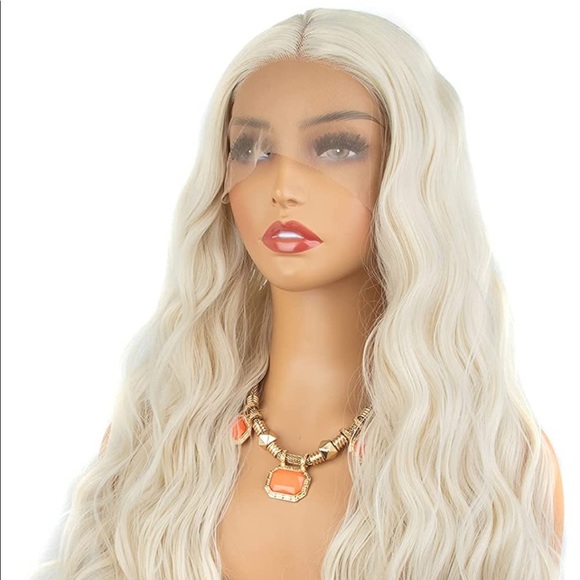 💫 LIM K 22” PLATINUM BLONDE  WAVY LACE FRONT WIG💫 *NEW - Picture 3 of 7
